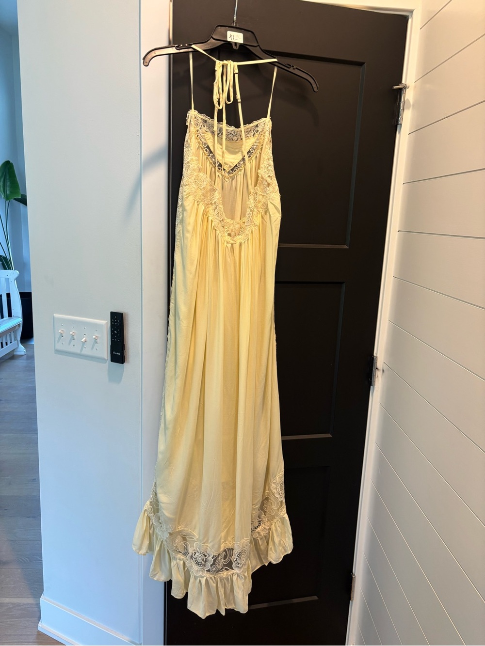 Free People Kiss Me Later Maxi Slip Dress Small Anise Flower Yellow Lace NWT - Picture 11 of 13